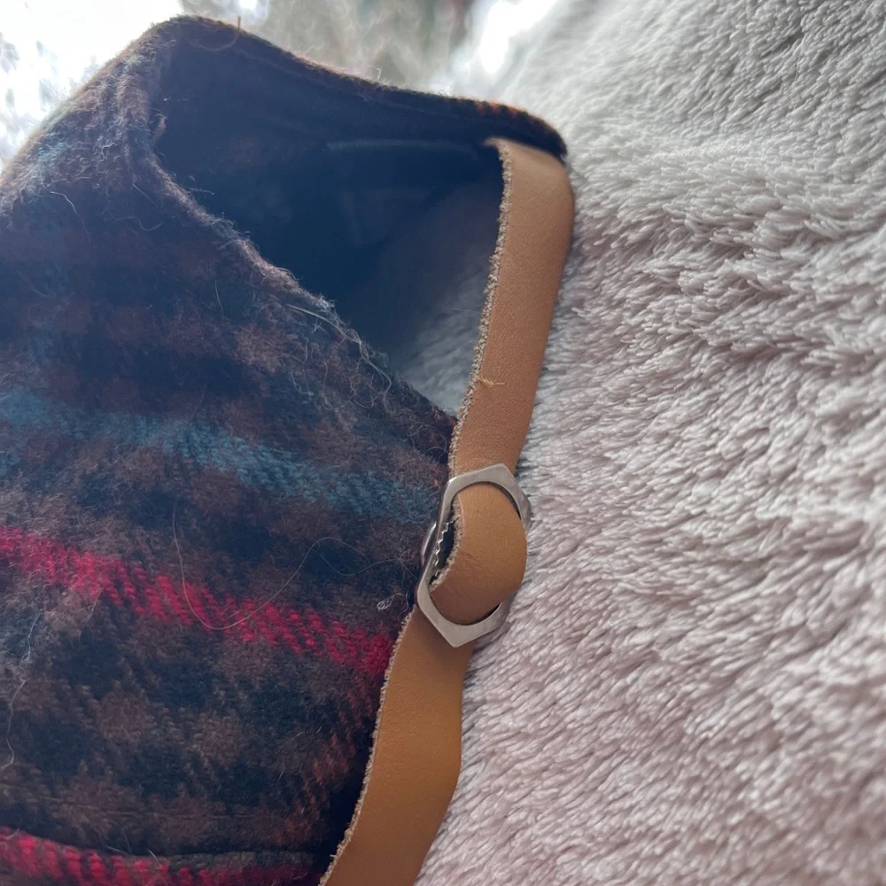 Vintage Wool Plaid Cap with Tan Suede Brim - Picture 8 of 9